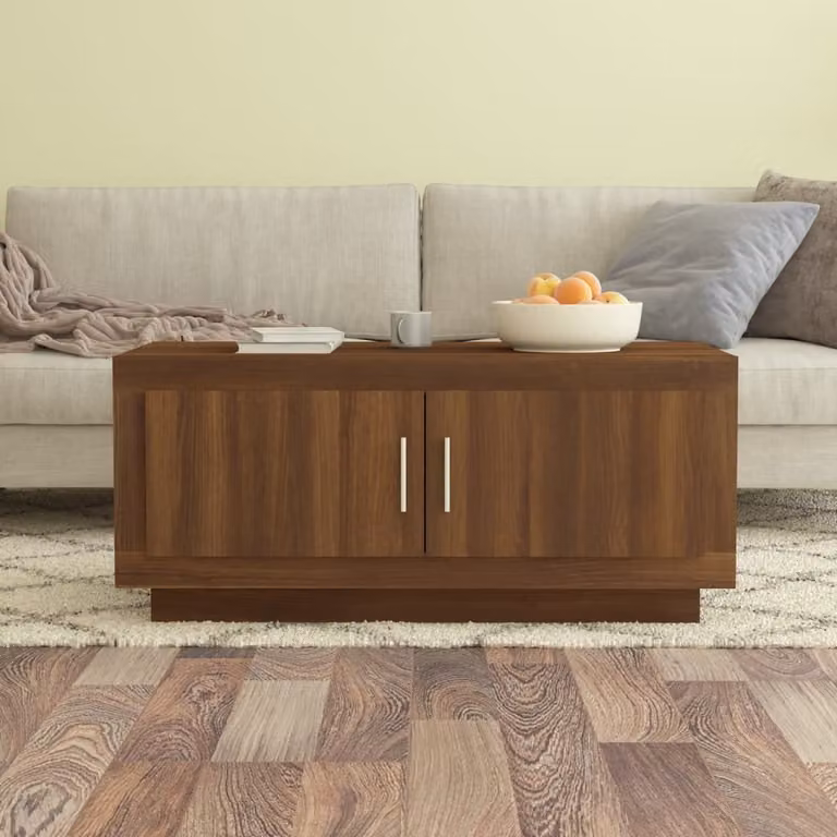 Maison Exclusive - Tavolino marrone effetto rovere 102x50x45 cm Materiale ligneo