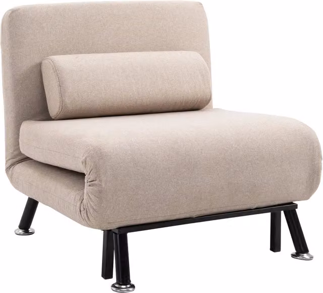 Poltrona Relax Klappbett con Schienale Regolabile ¨C Minimal ¨C Beige 75x70x75 cm