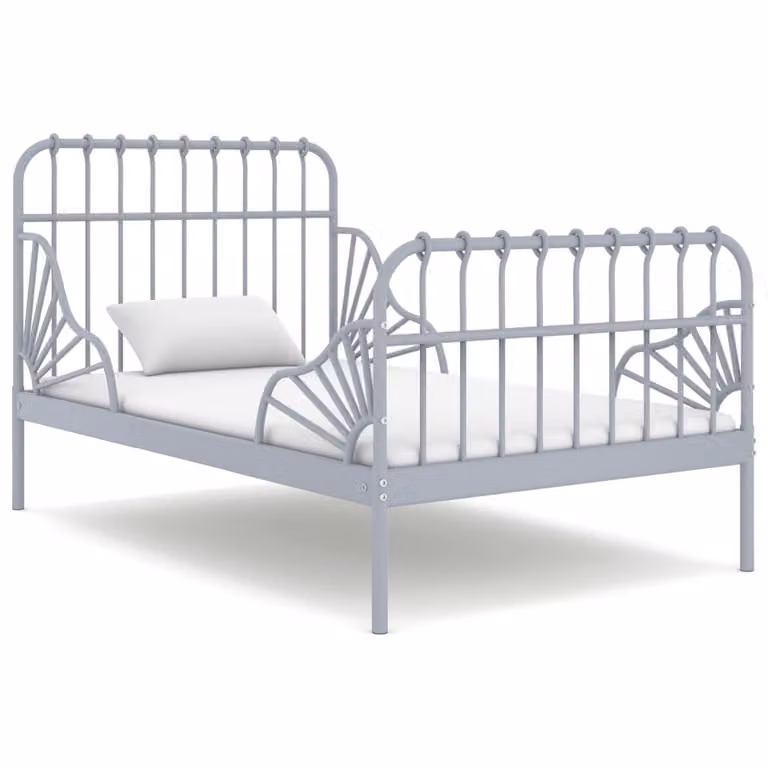 Letto estraibile The Living Store, grigio, metallo, 80x130/200 cm