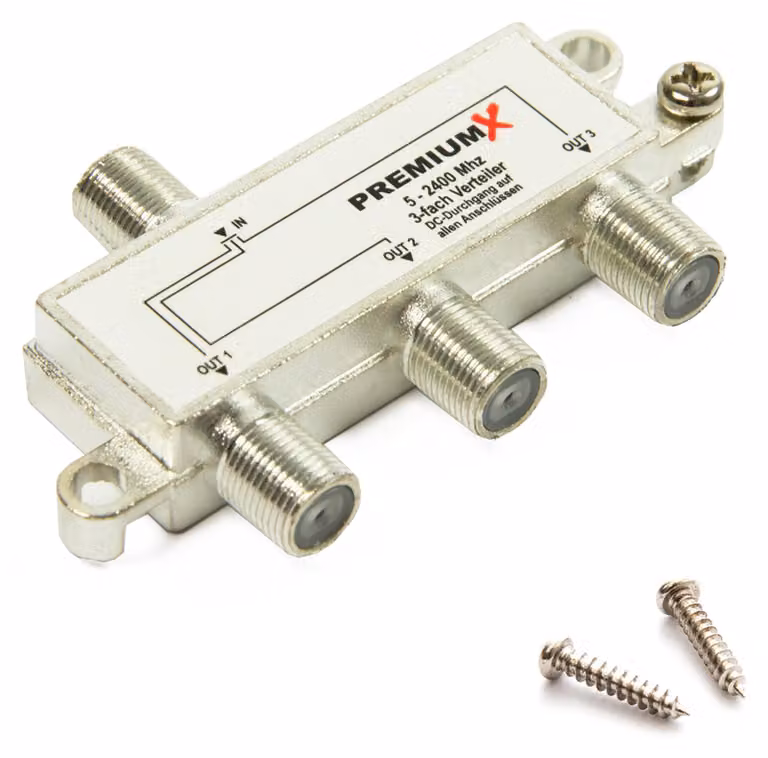 PremiumX Switch Distributore a 3 vie 5-2400 MHz Commutatore SAT Cavo digitale
