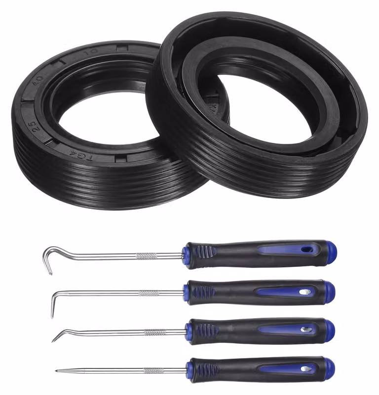 Guarnizioni a labbro doppio in nitrile, dimensioni 25x40x10 mm, confezione da 2 con sistema di fissaggio a gancio