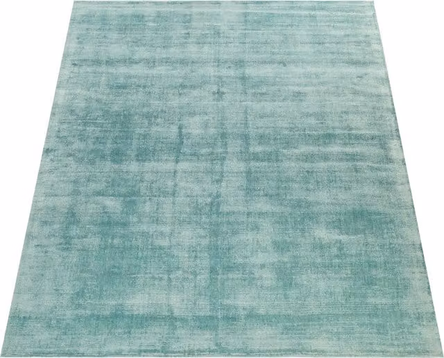Tappeto vintage Gloria in viscosa verde chiaro, argento e beige L: 150 cm, P: 80 cm – 1