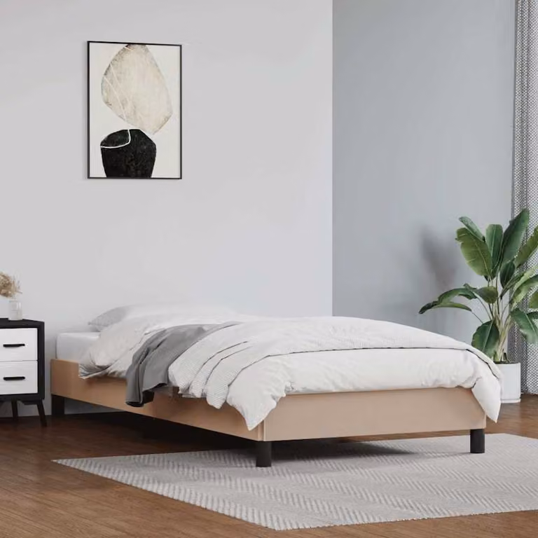 Giroletto vidaXL in similpelle color beige o marrone, dimensioni 100 x 200 cm