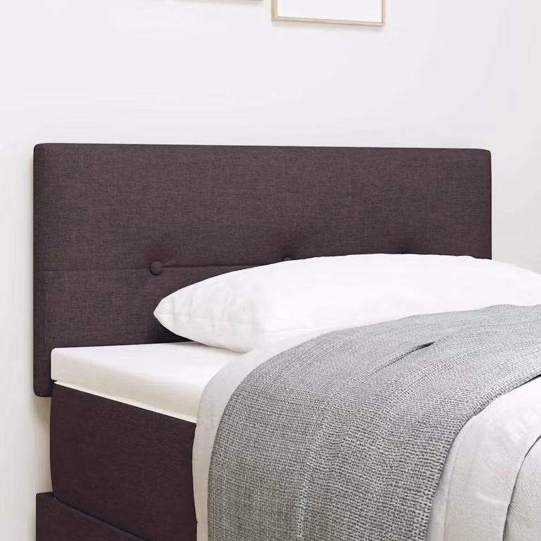 Testiera per letto con illuminazione LED vidaXL in tessuto marrone scuro, Larghezza: 100 cm