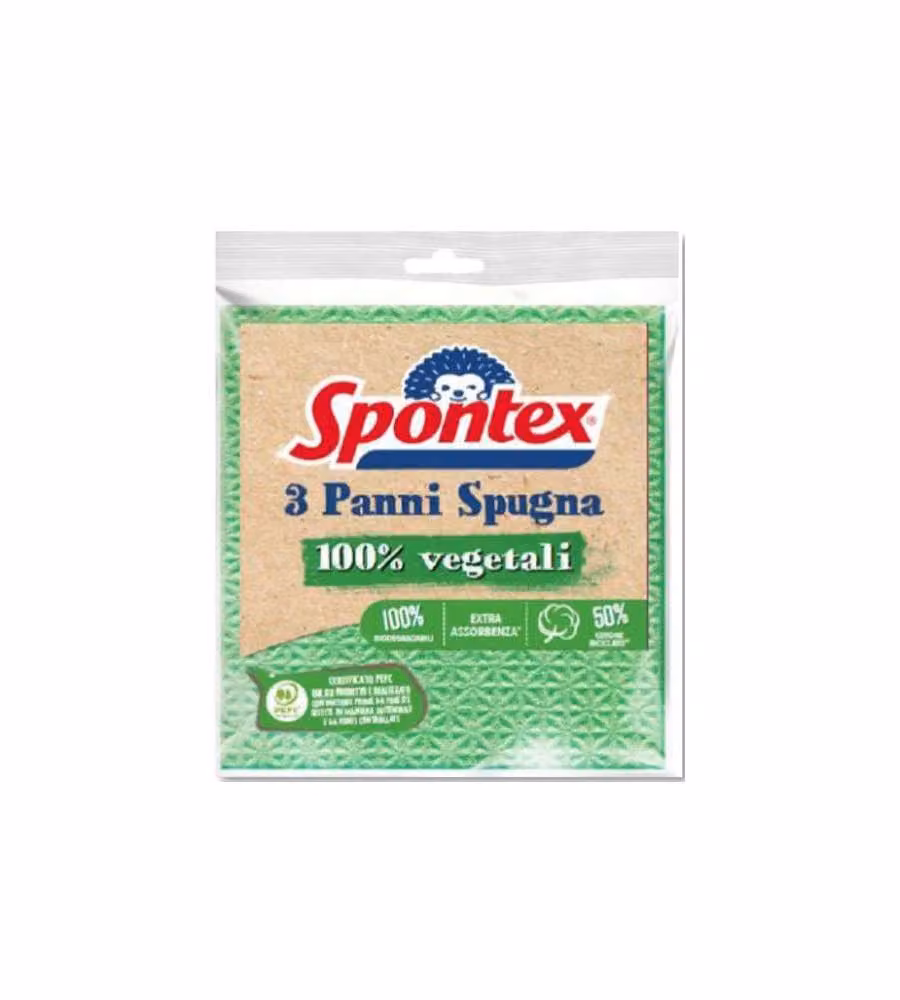 Panno Spugna Bio Eco Pz 3 Cm 18X19 Spontex