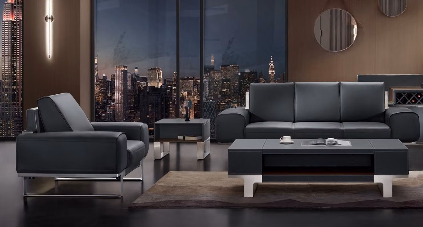 Design Sofa Sitz Polster Couch Gruppe Garnitur Möbel Leder 3 1 Sitzer Set