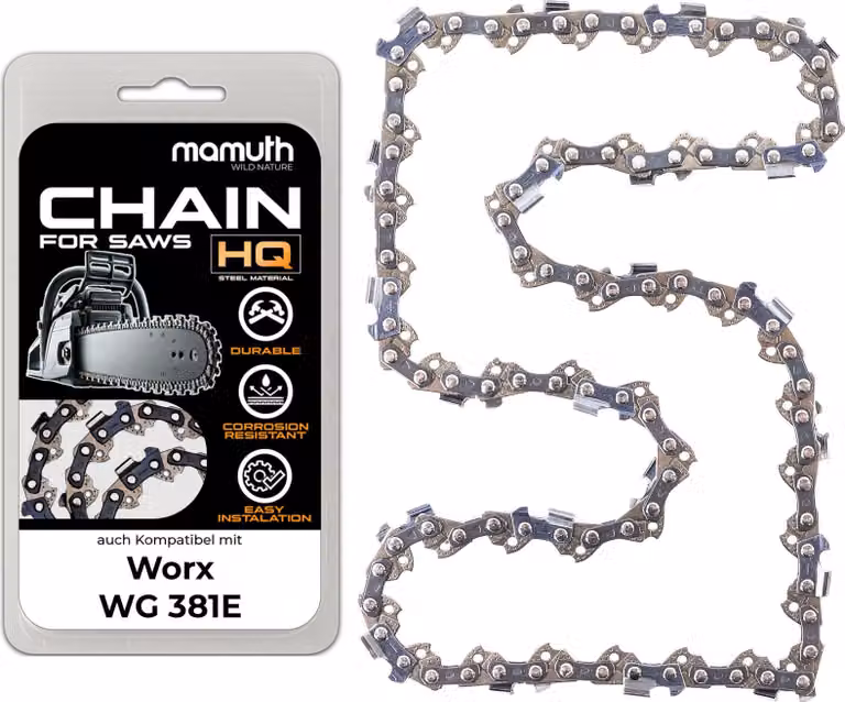 Catena da 30 cm 1,1 mm 3/8" 45 TG per Worx WG 381E