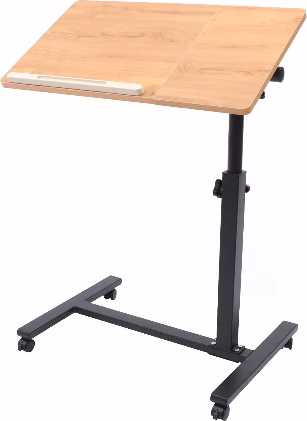 Tavolino portatile per laptop - Tavolino pieghevole regolabile in altezza - Rettangolare - Per laptop/computer - Richiede assemblaggio - Champagne
