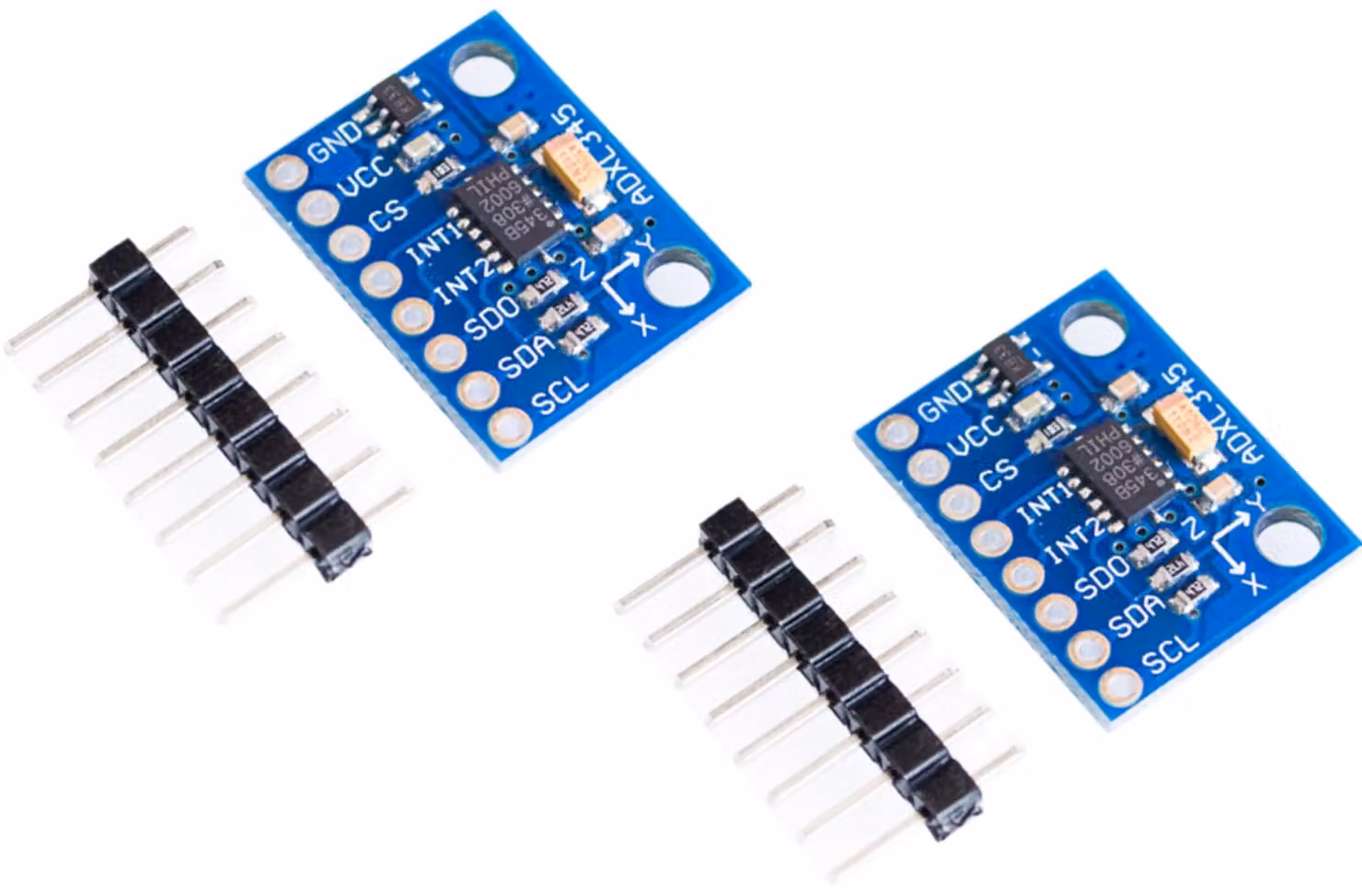 2 moduli accelerometrici GY-291 ADXL345 a 3 assi, sensori di inclinazione