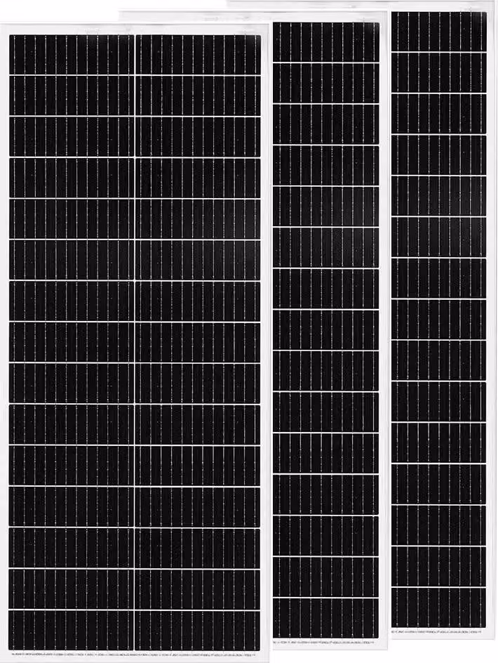 Pannello solare, potenza in uscita 100 W, tecnologia monocristallina, 3 pezzi da 100 W (300 W)