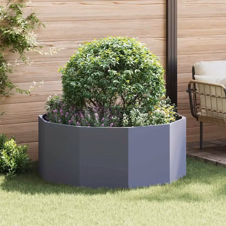 vidaXL Fioriera Antracite 120 x 120 x 50 cm Acciaio