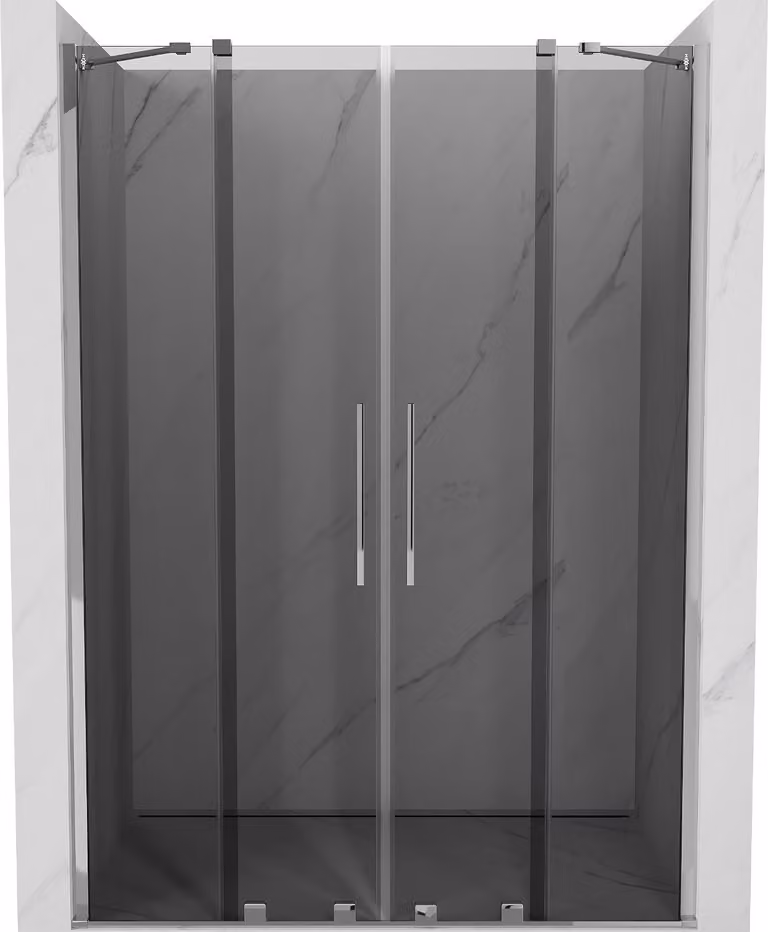 Mexen Velar Duo porte della doccia scorrevoli 140 cm, grafite, cromo - 871-140-000-42-01