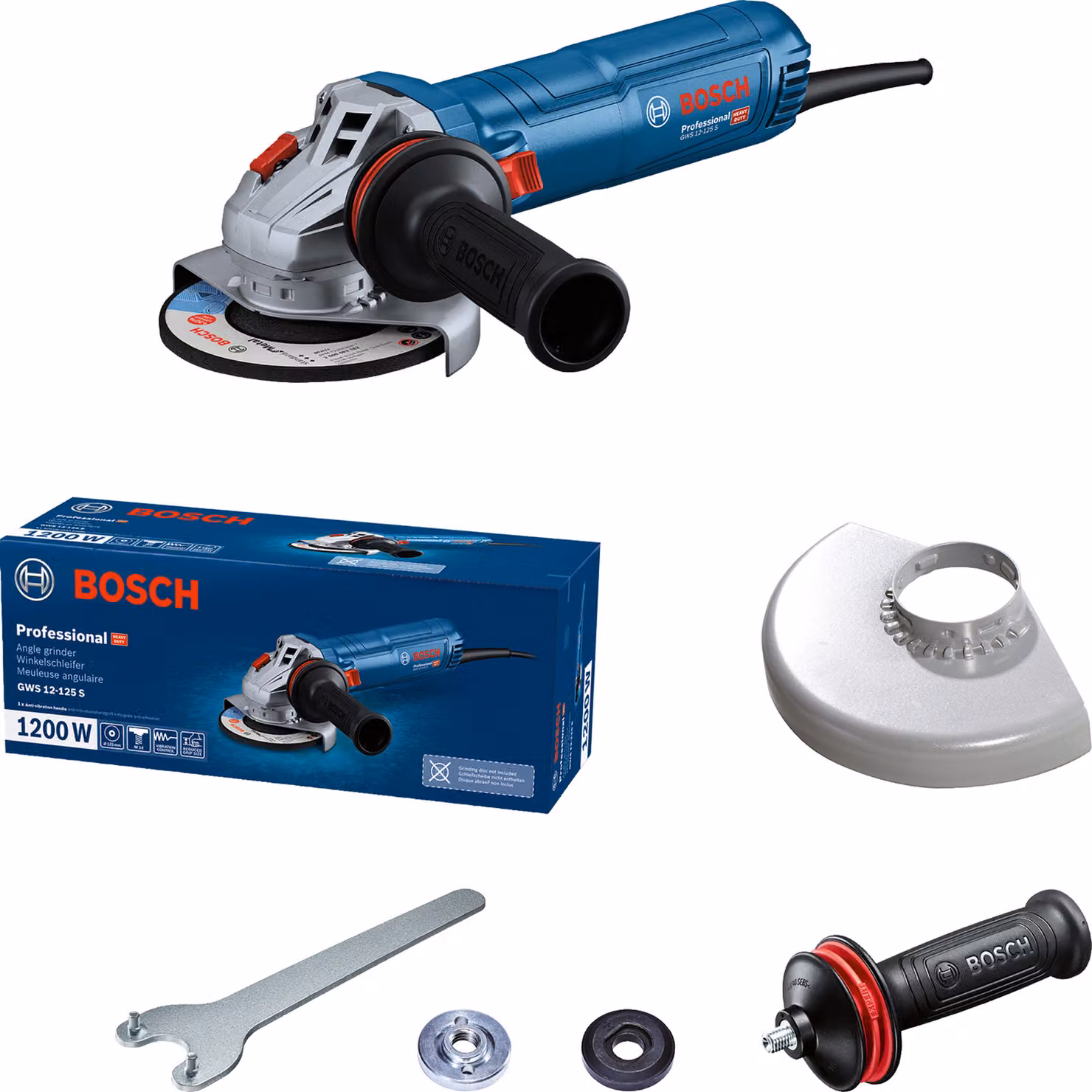Bosch Professional GWS 12-125 S 06013A6020 Winkelschleifer (06013A6020)