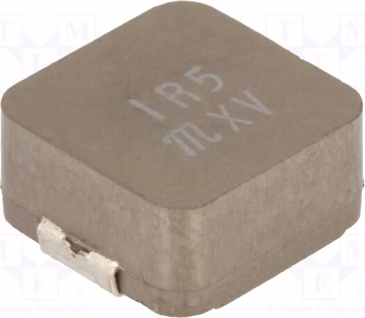 1x Induttore: Ferrite, 1,5 µH. Corrente di funzionamento: 28,8 A, 2,9 mΩ, tolleranza 20%. Corrente di saturazione: 35,5 A. Modello: MPXV1D1264L1R5 SM