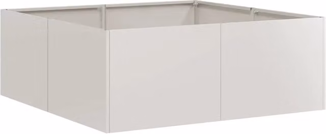 Fioriera quadrata 80 x 80 x 30 cm con supporto rinforzato design moderno giardino esterno in acciaio inossidabile 02_0051585