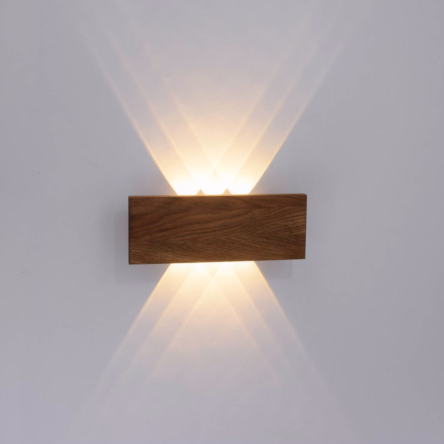 Paul Neuhaus Applique Palma, Legno scuro, Soggiorno / Sala da pranzo, Legno, Moderno, Applique