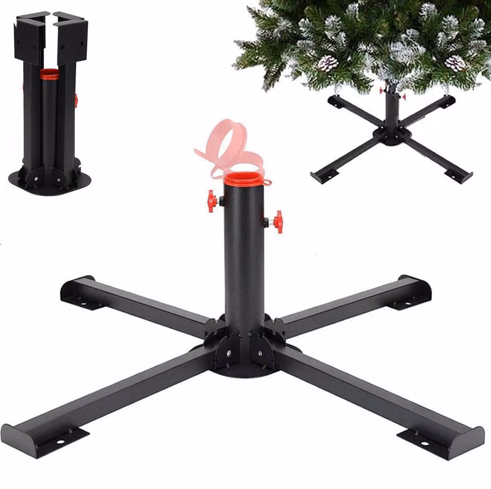 Supporto pieghevole per albero di Natale, in metallo, per alberi di Natale con diametro del tronco da 25 a 36 mm. Base per albero di Natale, supporto di ricambio per alberi di Natale artificiali