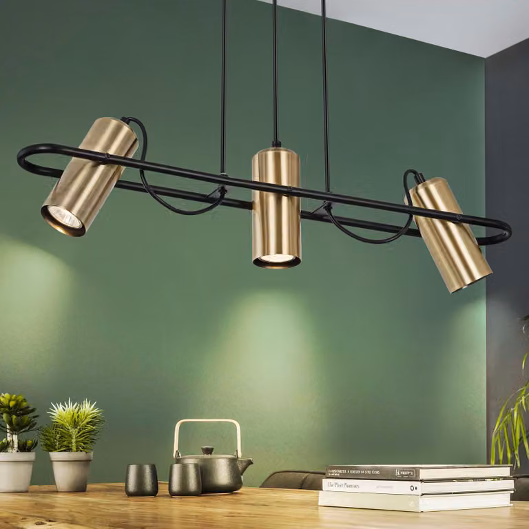 ZMH Lampada a sospensione tavolo da pranzo a sospensione lampada vintage 3 fiamme sala da pranzo lampada design industriale GU10 lampada da cucina a sospensione soggiorno per cucina camera da letto