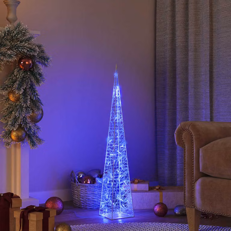 vidaXL Cono di Luce LED Decorativo Blu con Effetto Omnidirezionale, Altezza: 90 cm