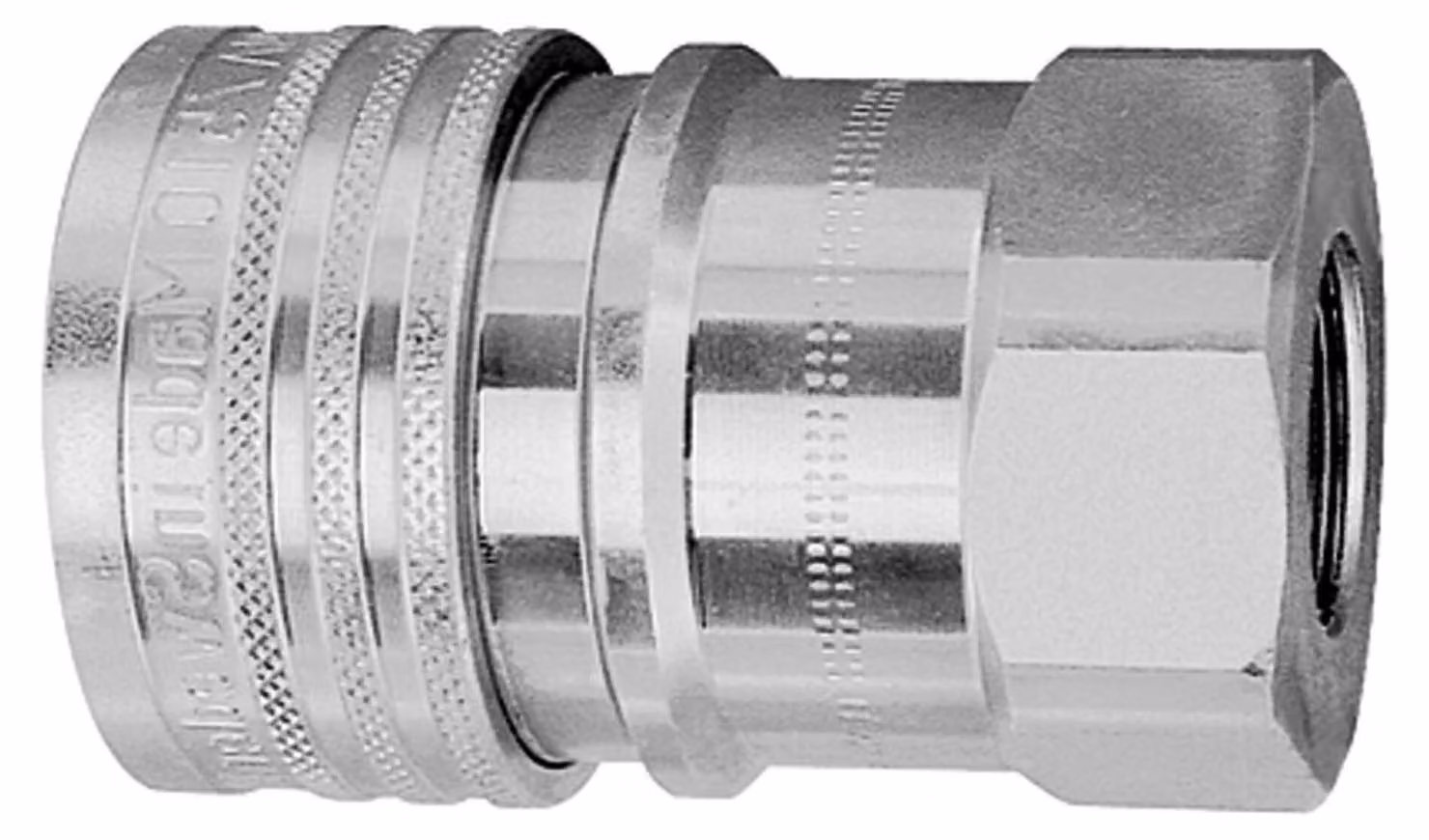 Giunto idraulico Riegler, serie B, ottone nichelato, G 1/2 IG, NW 12,5