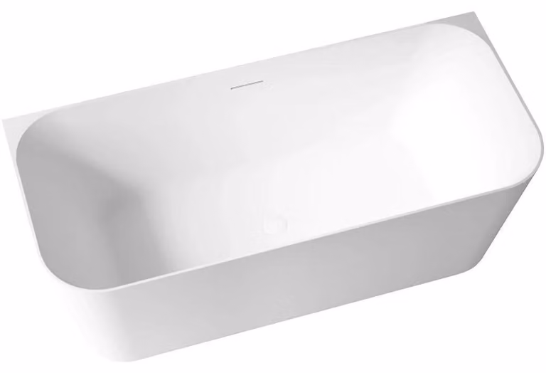 CERANO - Vasca da bagno freestanding in acrilico Eleganza, a parete - bianco lucido - 170x75 cm