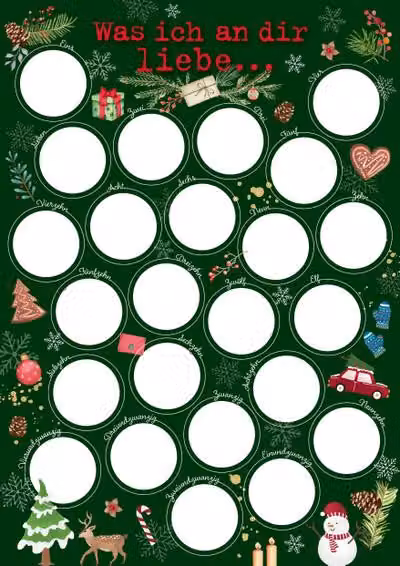 Ciò che amo di te - Il calendario dell'Avvento da grattare