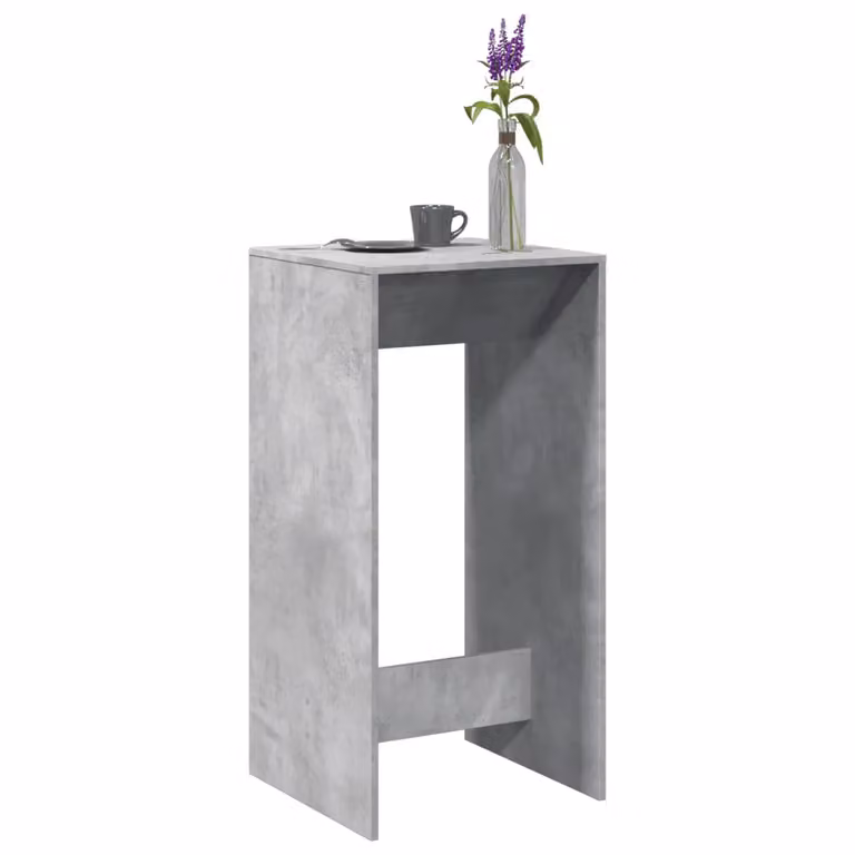 vidaXL Tavolo da Bar Moderno Grigio con Piano in MDF e Legno Multistrato L/P/H: 51 x 50 x 103,5 cm