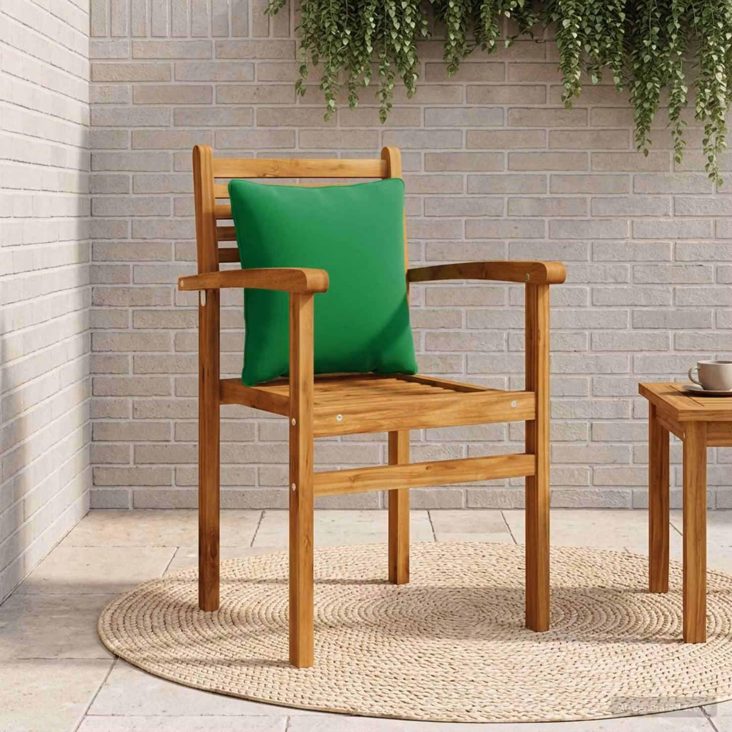 Cuscino per schiena vidaXL PUTTEN verde in 100% poliestere con rivestimento rimovibile e lavabile in lavatrice