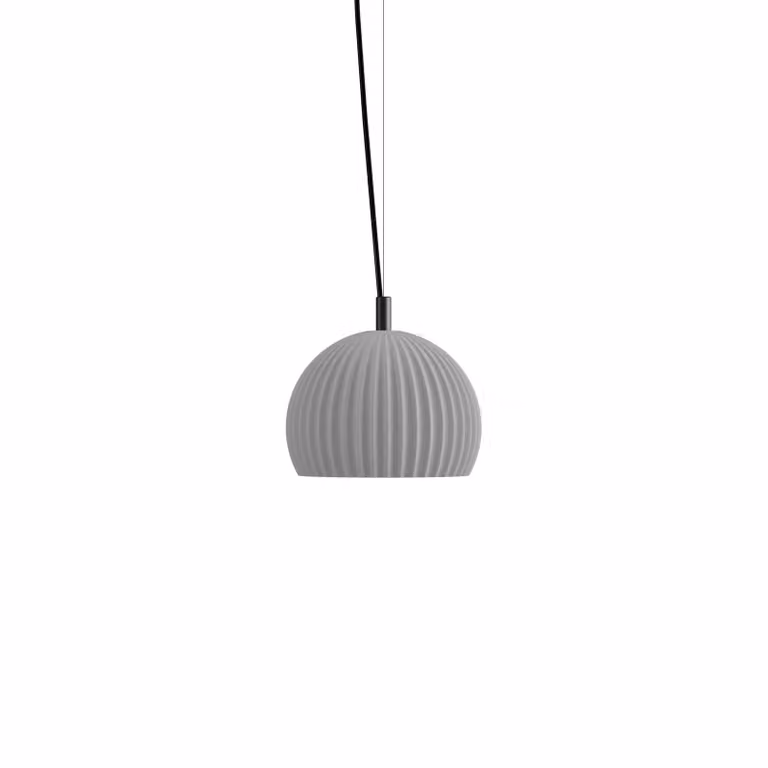 Karman Lampada a sospensione Sahara, dimmerabile, Alluminio / Grigio / Zincato, Soggiorno / Sala da pranzo, Ceramica, Design, Lampada a sospensione