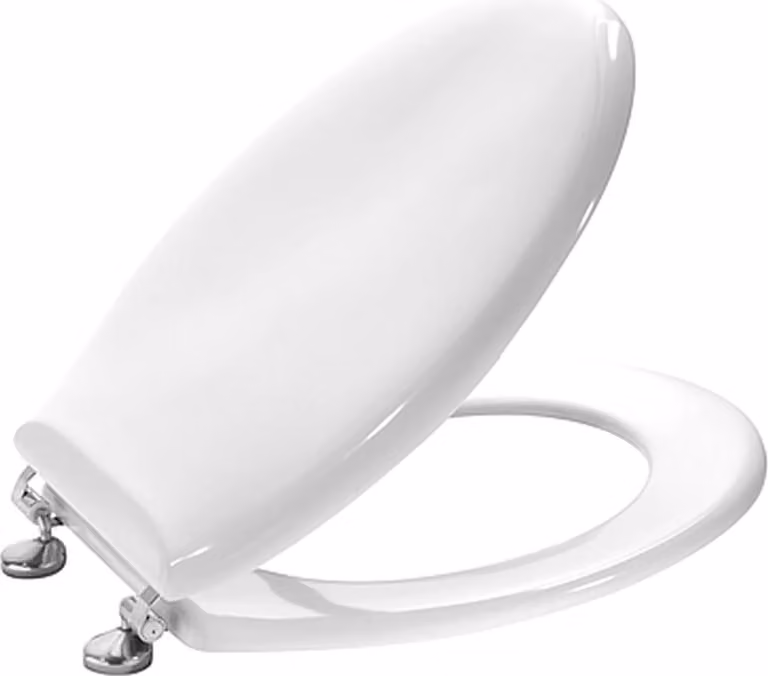 MKW Sedile WC con coperchio, Euro Lux, bianco, 1 pz.