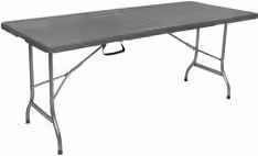 Tavolo da campeggio pieghevole Amicasa grigio L: 180 cm, P: 75 cm, H: 72 cm
