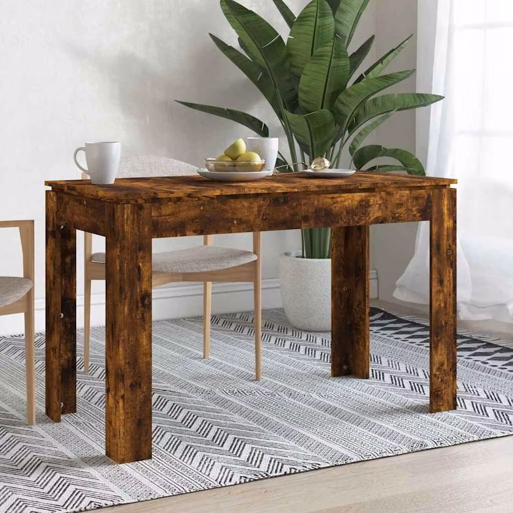 vidaXL Tavolo da Pranzo Rettangolare in Legno Rovere Fumo L: 120 cm, P: 60 cm, H: 76 cm
