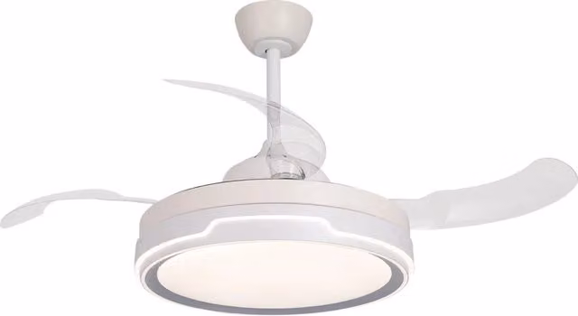 LÚZETE - VENTILATORE DA SOFFITTO LED 35W 4 PALE RITRAIBILI WIFI CHARLESTON