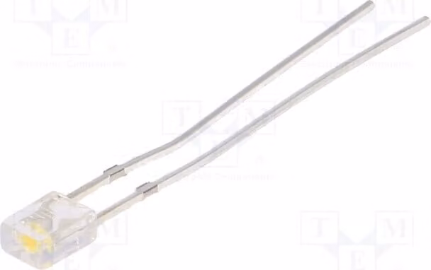 2 LED, 330÷500 mcd, luce calda, 2x3x4 mm, angolo di emissione 100°, corrente di funzionamento 20 mA, modello OSM5DK7BA1B, diodi LED