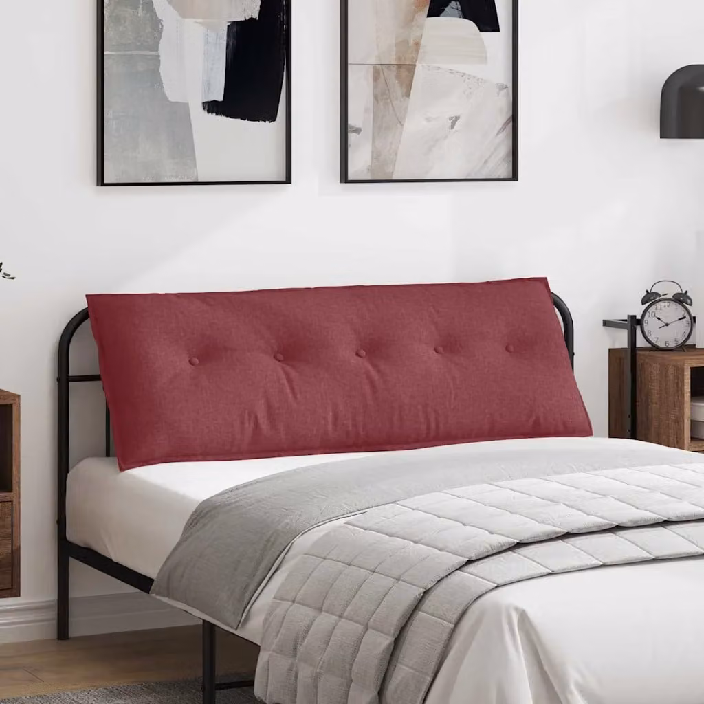 Cuscino per schiena vidaXL Rosso, L 140 x P 19 x H 50 cm in tessuto di poliestere
