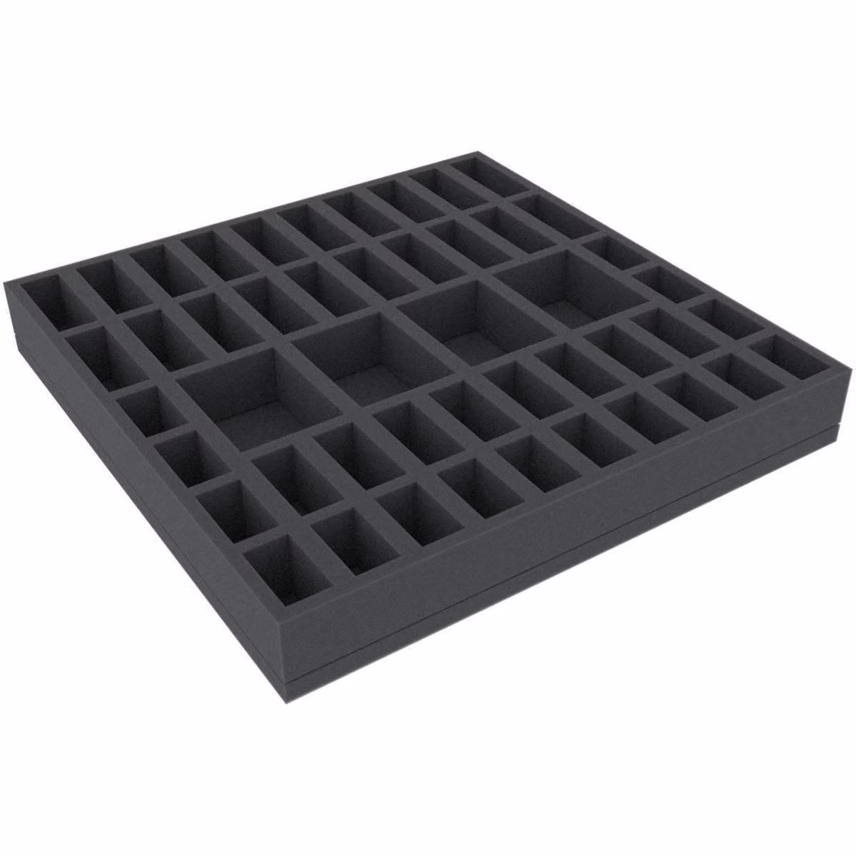 Inserto in schiuma 295x295x40 mm per miniature da giochi da tavolo, 48 scomparti