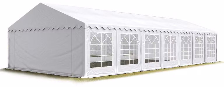 TOOLPORT Tendone per feste 6x14 m PVC bianco 100% impermeabile Tendone da esterno Tenda party