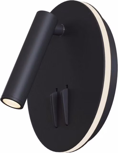 Lampada da parete Ceiling & Wall in Alluminio Ios 176 Nero