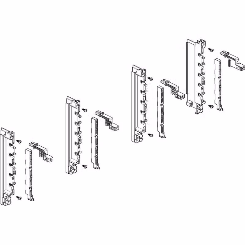 Modulo barra collettrice ABN a incasso 3FB/2RE 40 mm per CU (2x)12x5 mm, a 5 poli, EBM 70 mm MTS32505