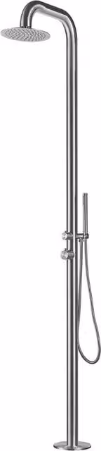 Doccia da esterno Ix Box Shower in acciaio inox color argento, H: 230 cm, L: 50 cm