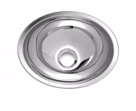 Lavabo ovale in acciaio inox, 340 mm