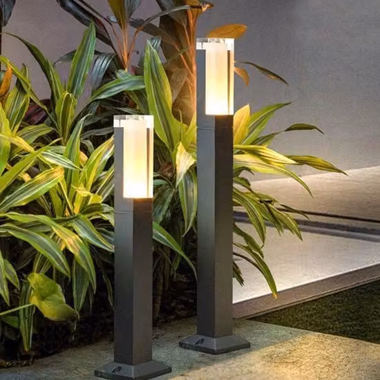 Lampada da giardino a LED Lampada da terra - Illuminazione esterna 6W AC220V 40CM Bianco freddo 6000K IP65 Nero