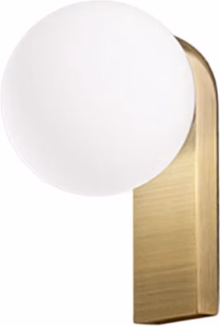 Applique Perenz Talia con LED, design moderno in metallo e vetro, disponibile in bianco, grigio o oro/ottone