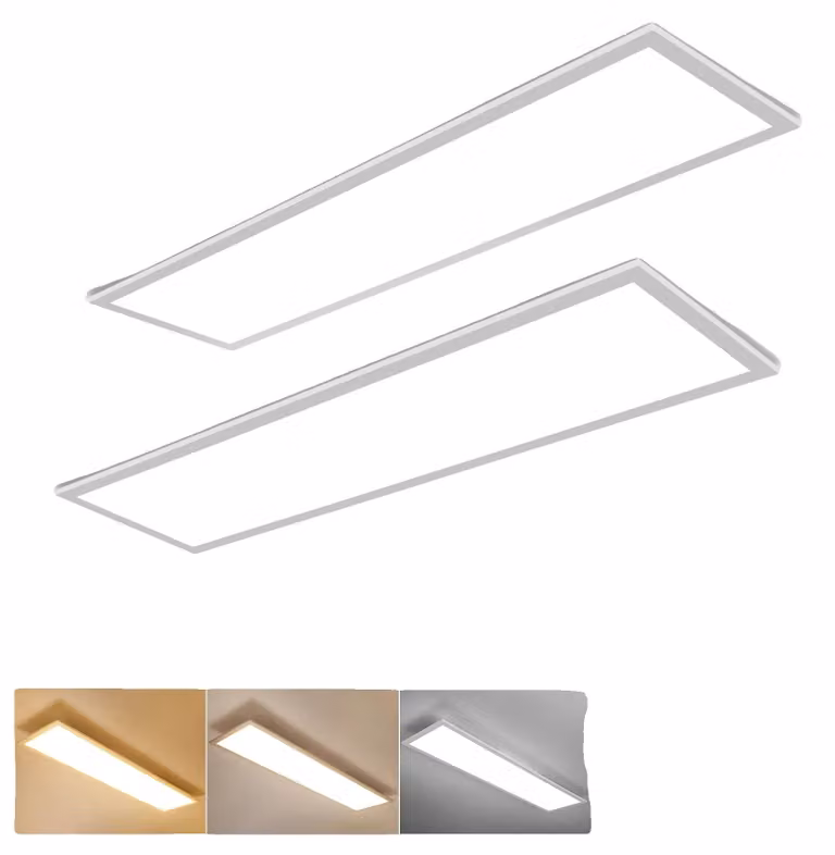 Pannello luminoso a soffitto, dimmerabile, con telecomando, 2 pezzi, modello intercambiabile, colore bianco, potenza 31-40W