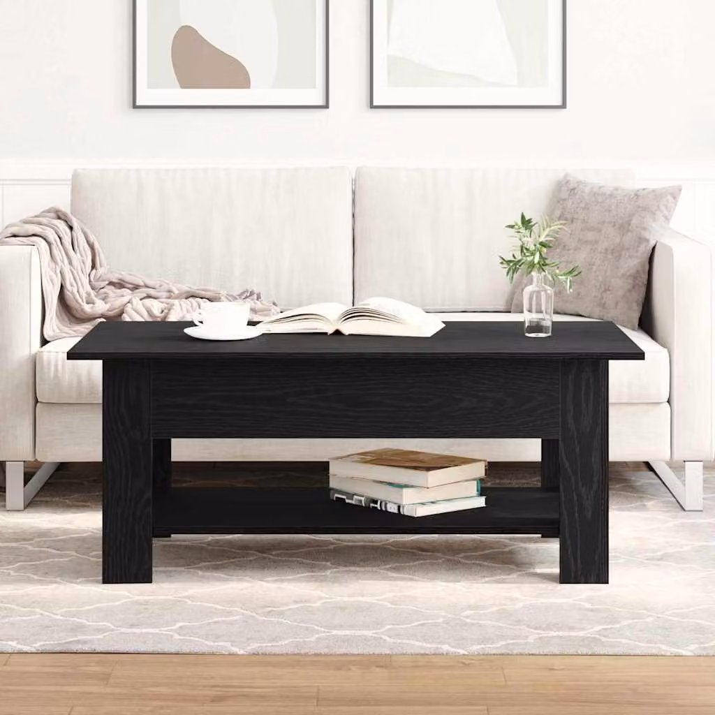 Maison Exclusive - Tavolino da salotto effetto rovere nero 102 x 55 x 42 cm Materiale ligneo