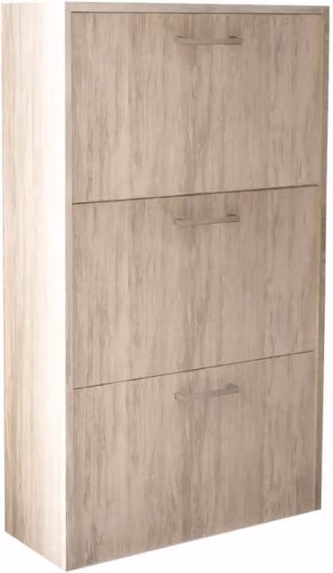 Scarpiera Molly Cosma con 3 ante a ribalta in legno color pino chiaro L 105 cm x H 59 cm x P 25 cm