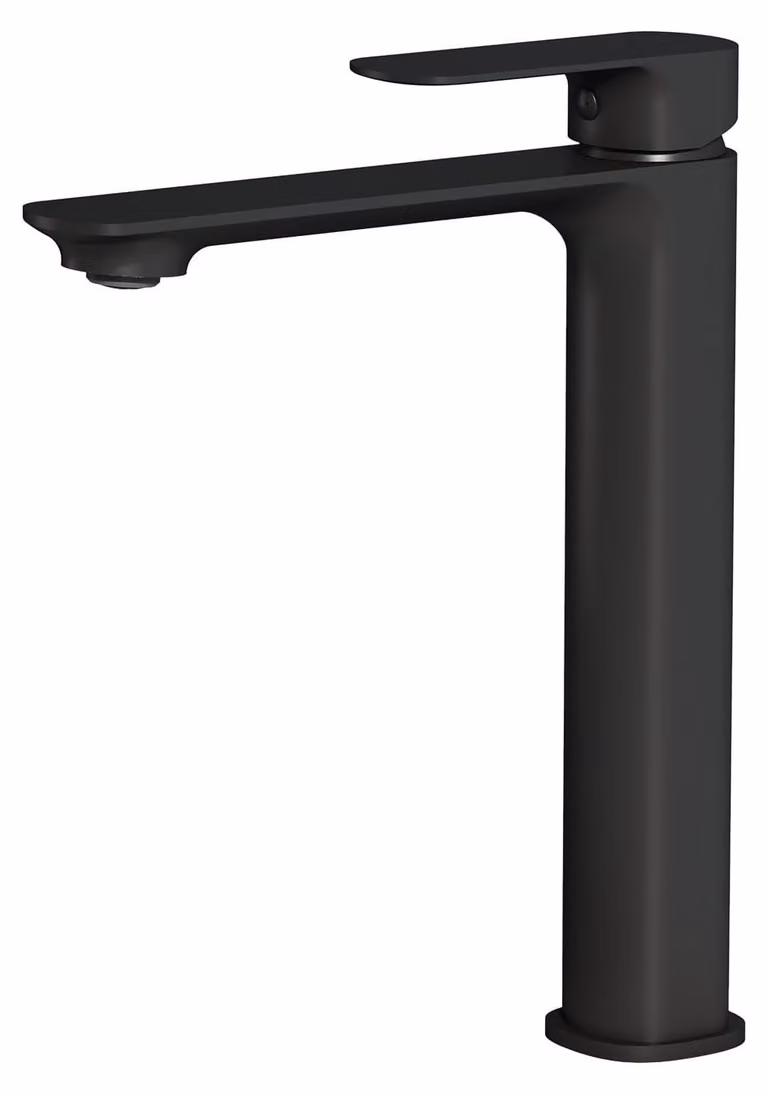 Miscelatore per lavabo, finitura nero opaco, ottone, dimensioni 269x215 mm, a risparmio idrico