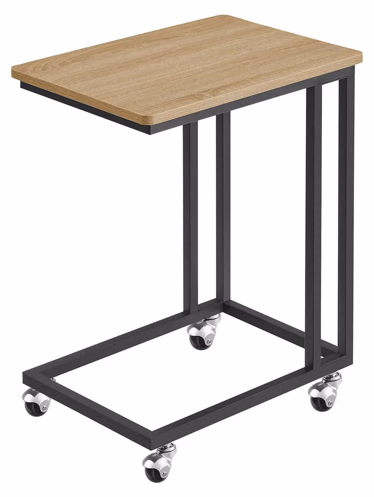 Tavolino Con Ruote - Leobert - Rovere Sonoma - 50 X 35 X 60 Cm