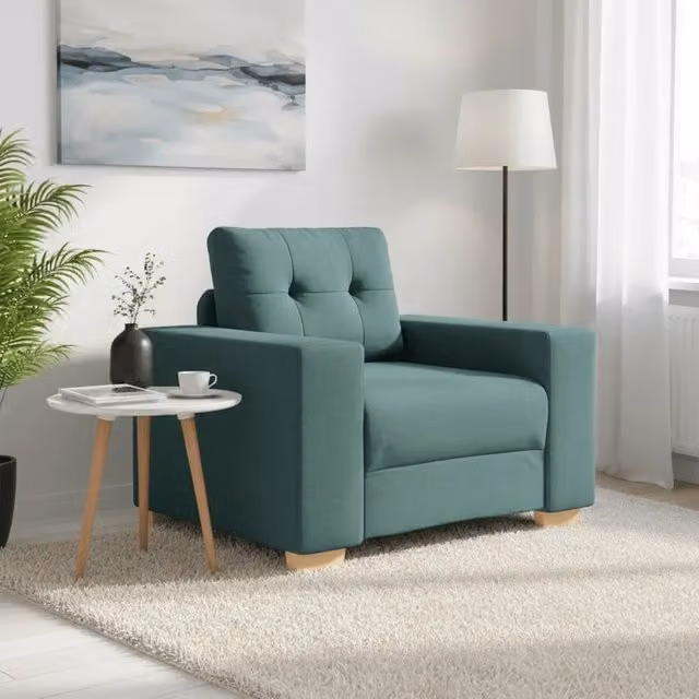 Poltrona Relax Design Mania Verde con Braccioli in Tessuto