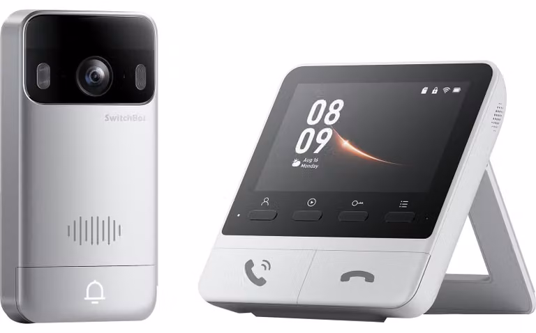 SWITCHBOT campanello video, monitor, citofono, bianco-argento